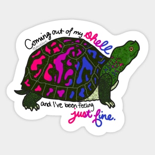 Bisexual Pride Turtle Sticker